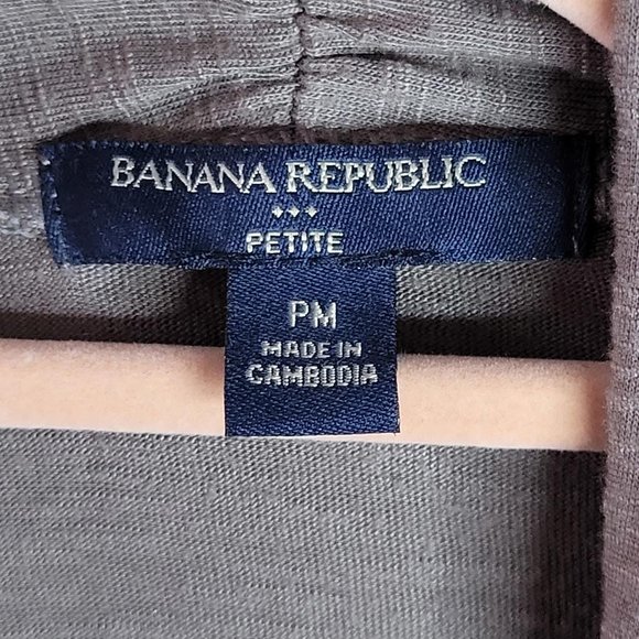 Banana Republic Taupe Brown Open Cardigan Jacket Women Size Medium Petite - Picture 3 of 9